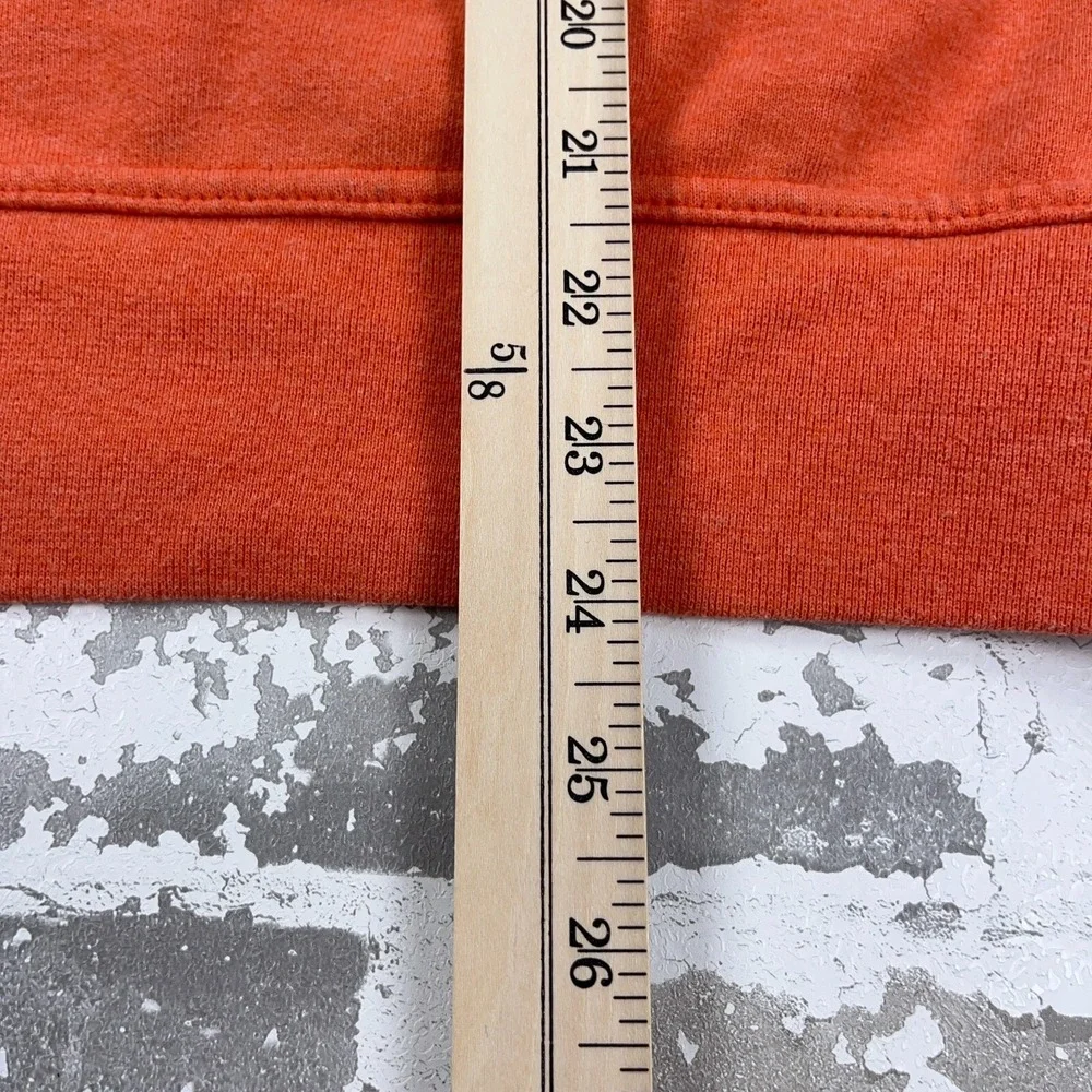 North Face Hoodie Men Small Orange Blue Sweatshirt Sweater Spell Out Outdoor A67
